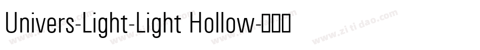 Univers-Light-Light Hollow字体转换